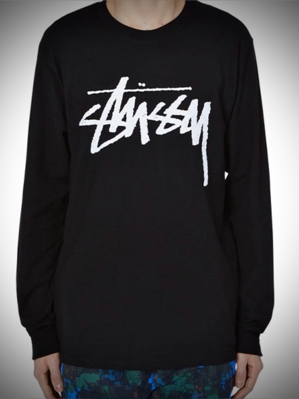 Stüssy Long Sleeve Stock T Shirt Black VGUC Unisex